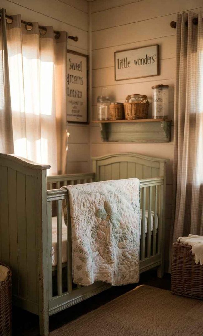 Distressed Rustic Timber And Galvanized Chrome Farmhouse