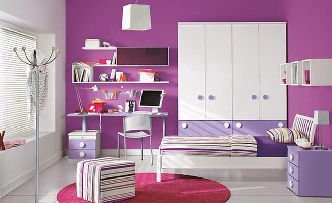 Purple Stripes And Pink Accents