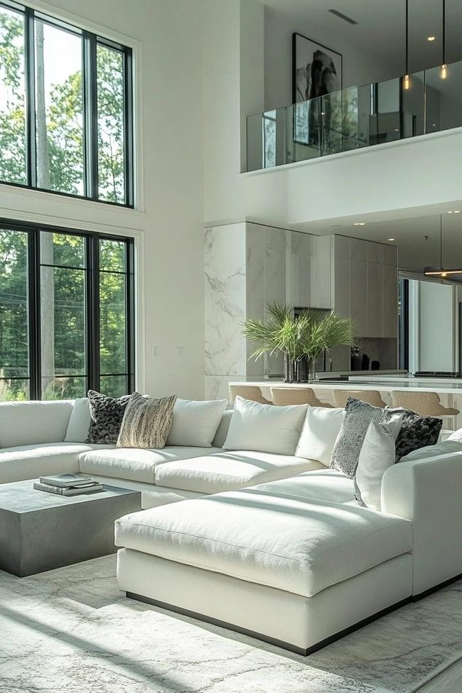 Sunlit Minimalism With Living Green