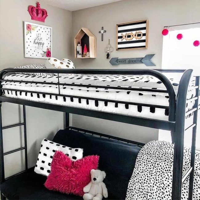 Hot Pink Metal Bunk Beds