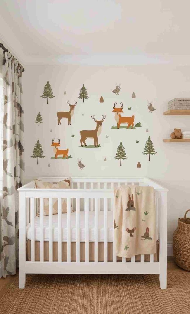 Woodland Animals Peel-And-Stick Decals