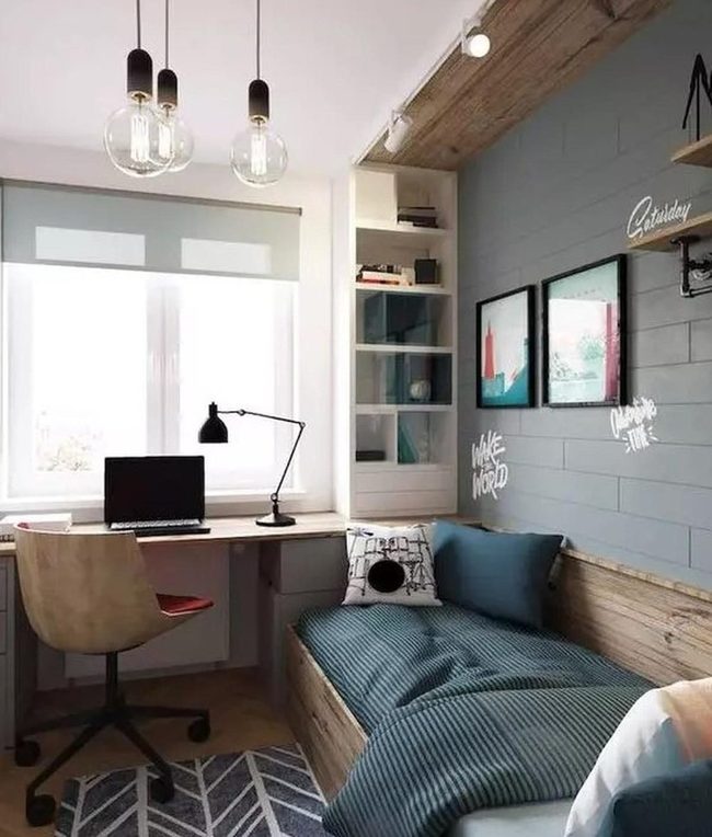 Blue And Wood Bedroom Escape