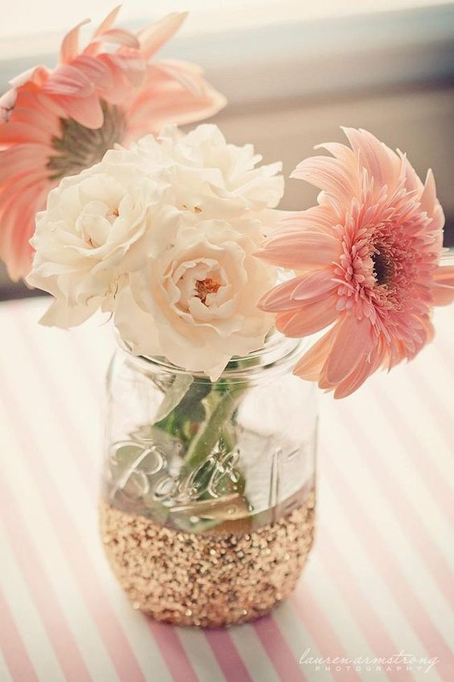 Pink Petals, Glittering Glass