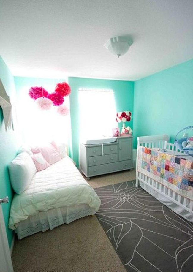 Turquoise Nursery Rainbow Quilt