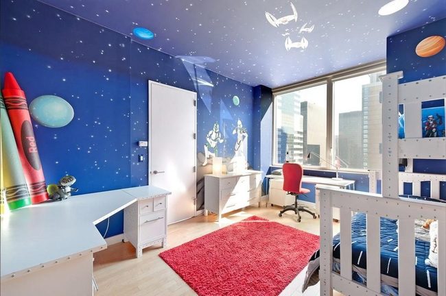 Galactic Red Spaceship Bedroom