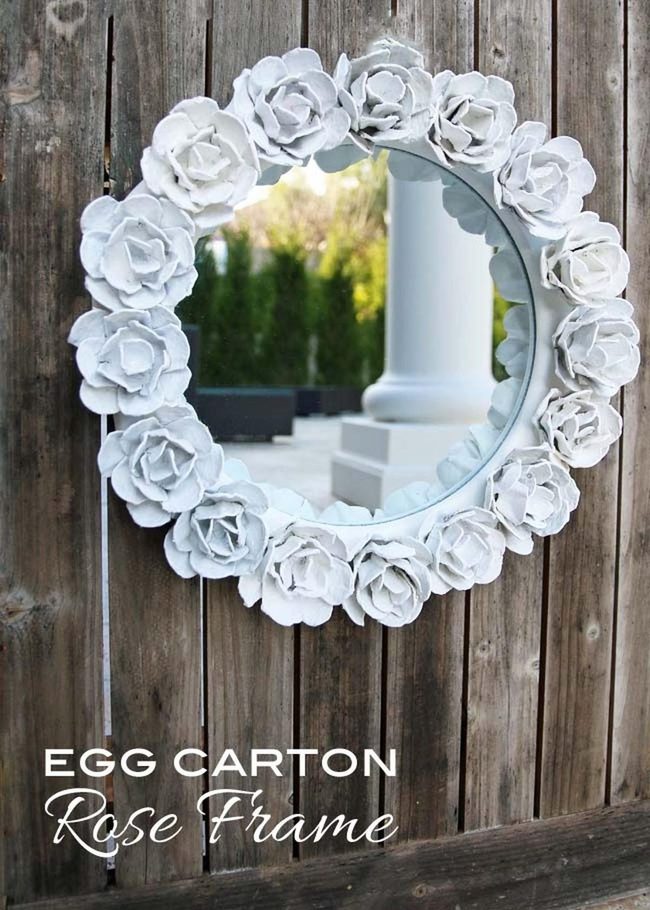 White Rose Garden Mirror