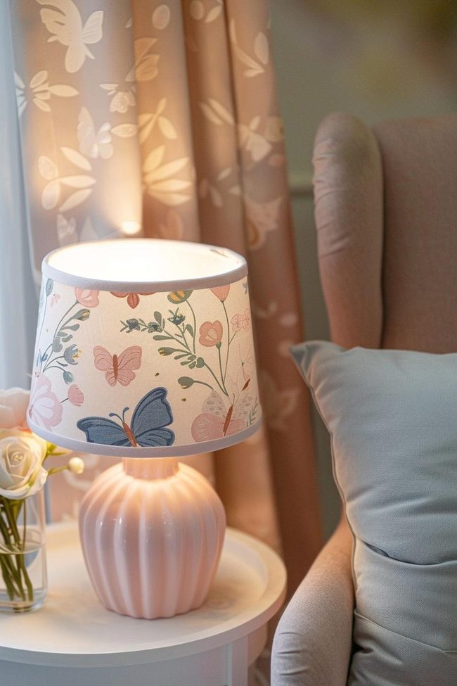Butterfly Lamp Understated Glow Nursery