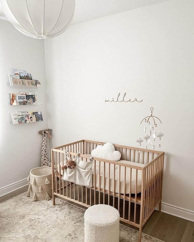 White Nursery With Cloud Mobile