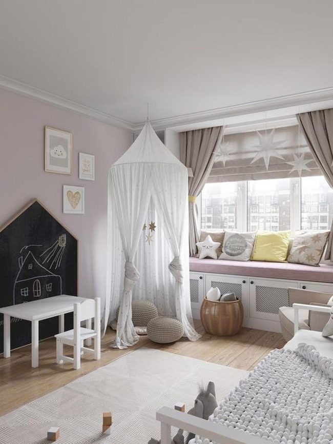 Pink Canopy Reading Nook