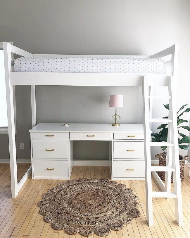 White Gold Loft Desk