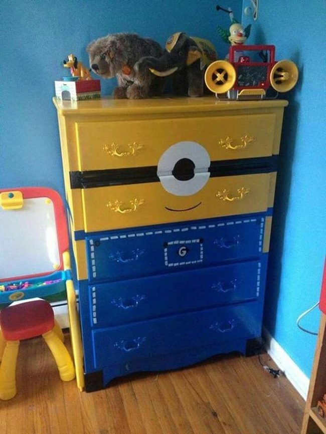 Cartoon Character Dresser Blue Room