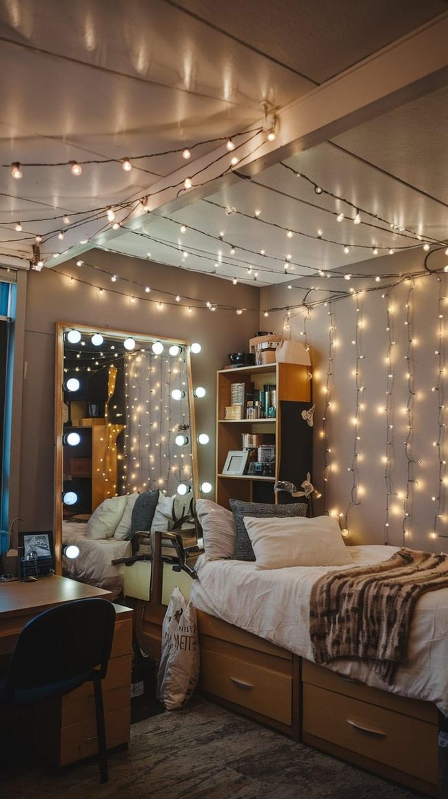 Twinkling String Fixtures Sleep Sanctuary Drape