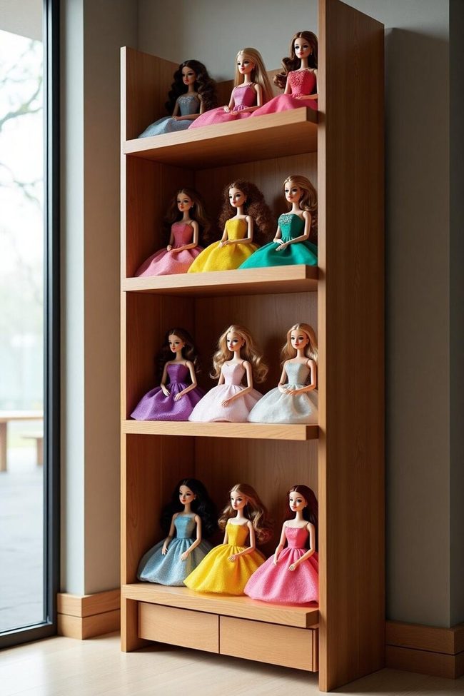 Wooden Spice Racks Into Barbie Bunks