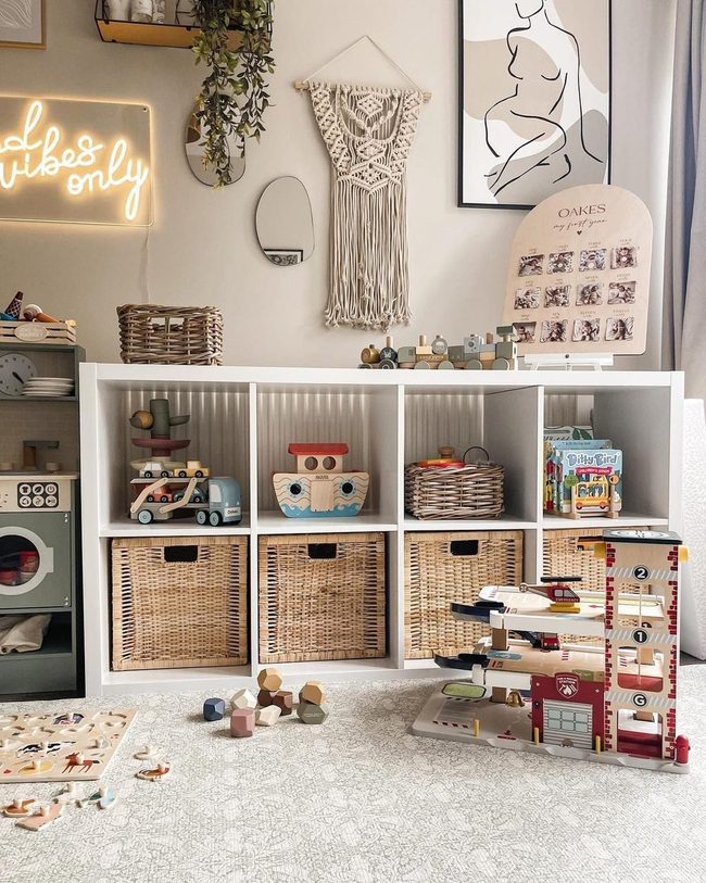 Woven Baskets And Gallery Wall