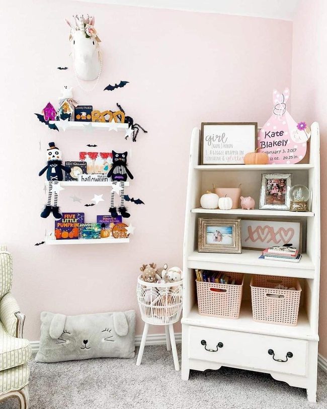 Pink And White Toddler Organization