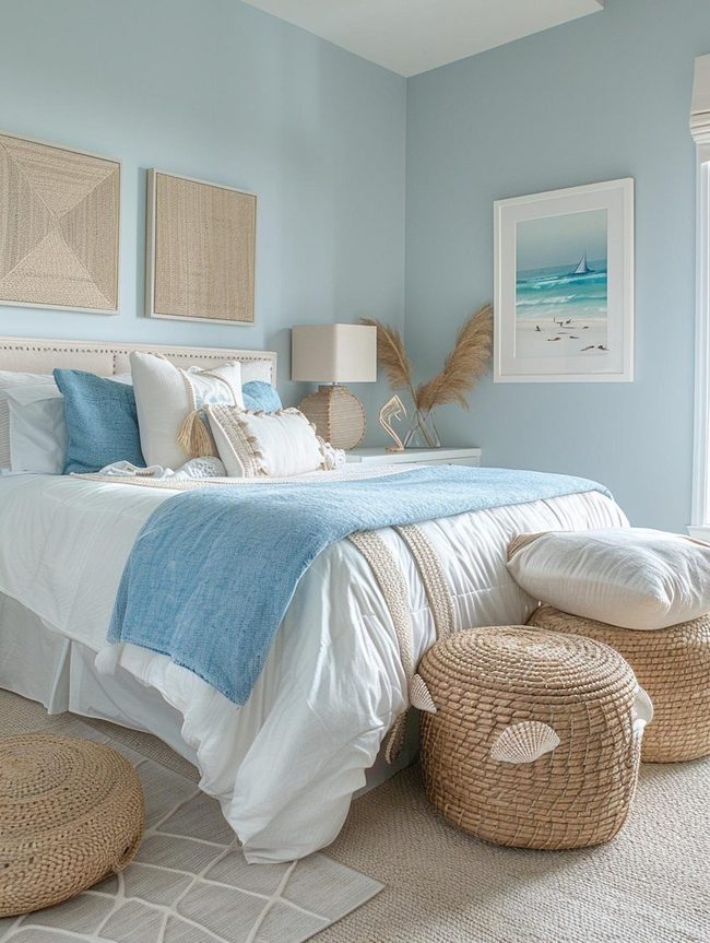 Soft Blues and Driftwood Sleeping Zone