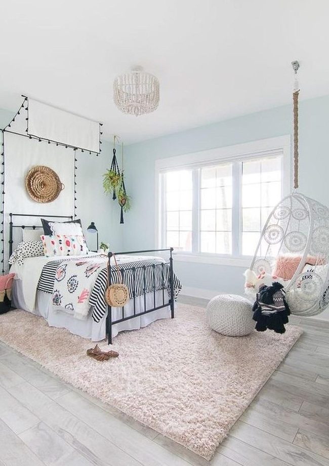 Black Metal Bed Light Blue Sanctuary