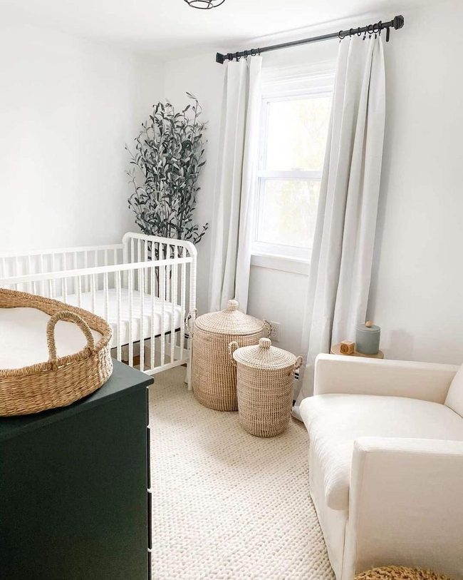 Woven Neutrals, Forest Green Touch