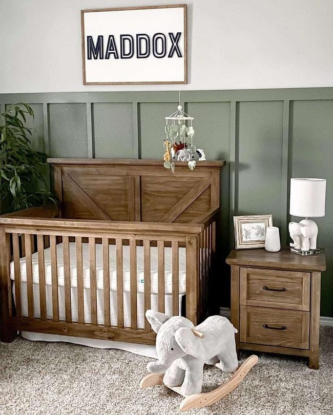 Green Board And Batten Jungle Nursery