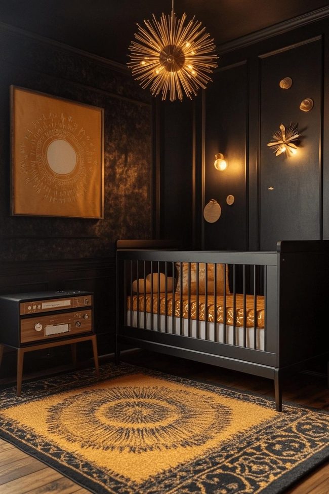 Gold Art Deco Baby Room