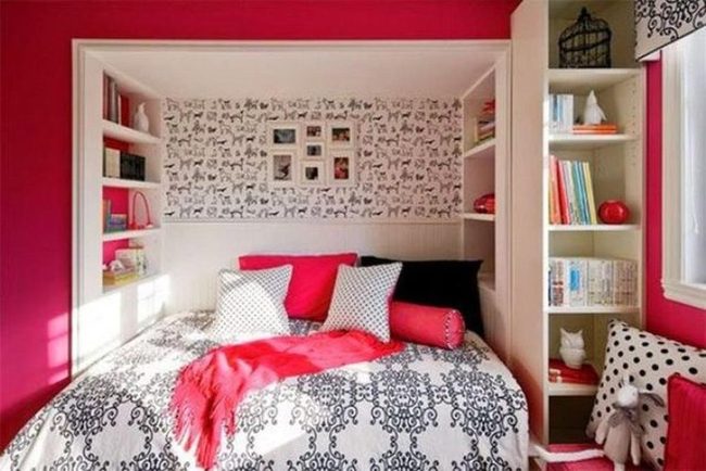 Red Walls, Dog Dreams Bedroom