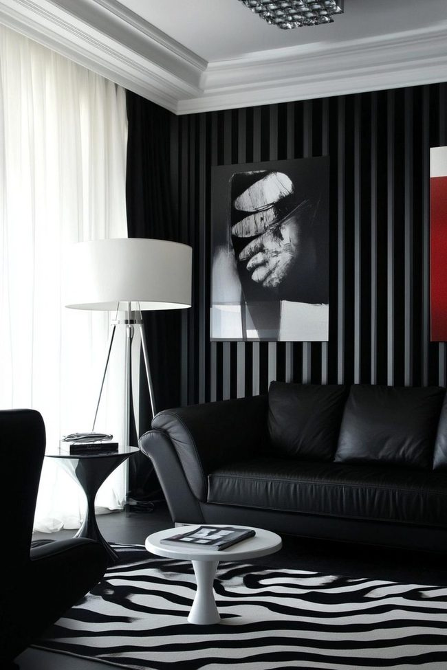 Black And White Contrast Bedroom