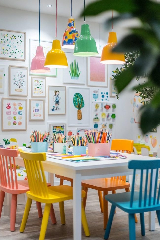 Colorful Canvas Corner For Kids