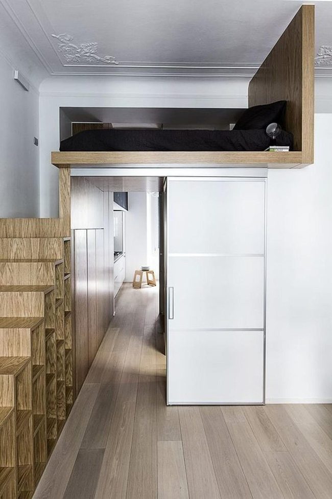 Wooden Platform Bed Storage