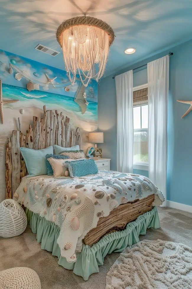 Ocean Blue Coastal Bedroom