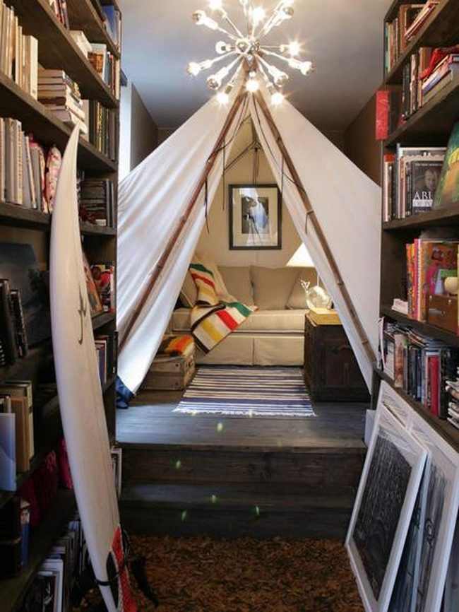 White Tent Reading Nook