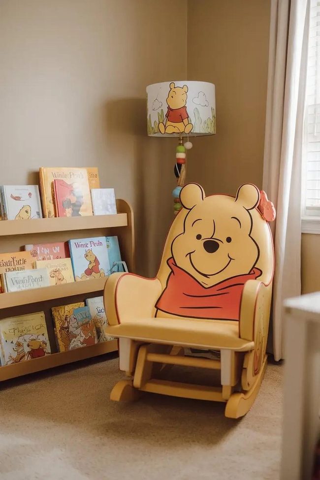 Winnie The Pooh Upholstered Rocker