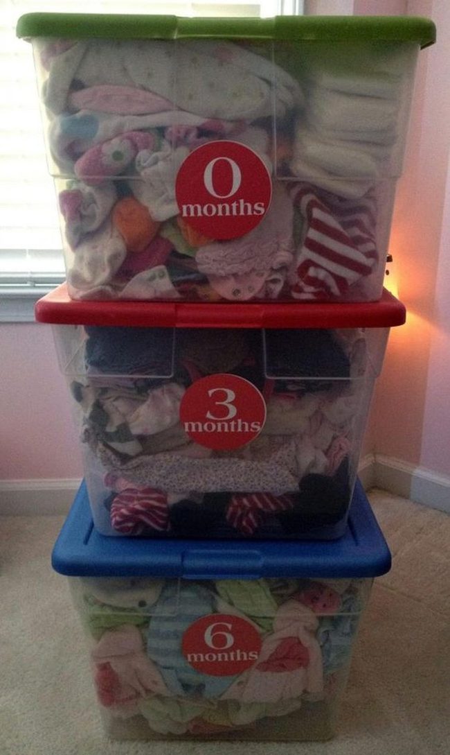 Rainbow Bins, Pink Nursery Organization