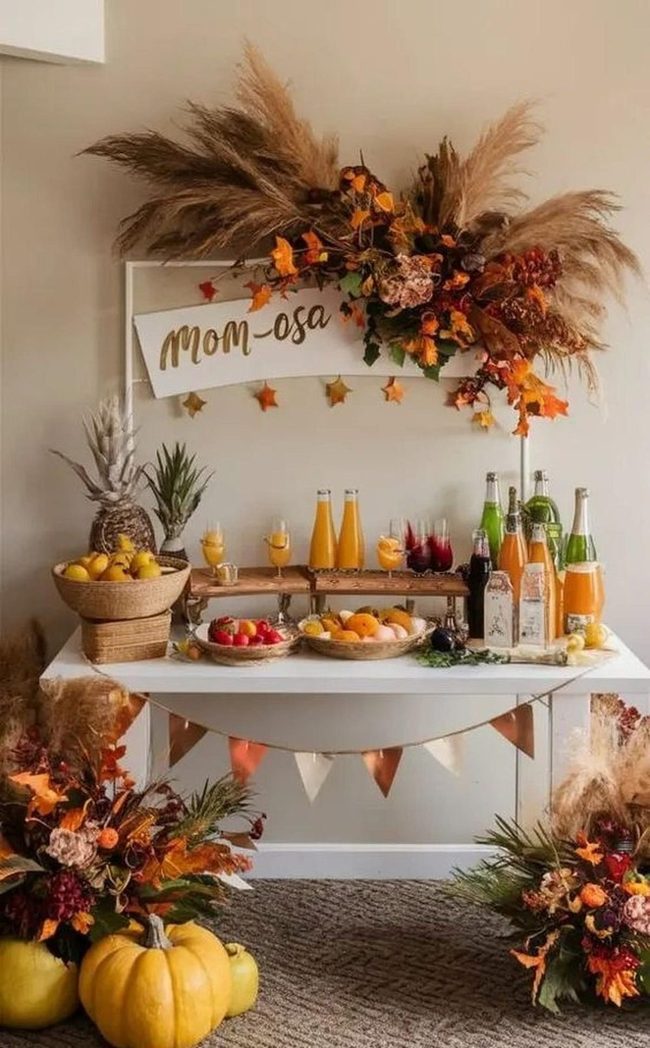 Pumpkin Brunch Mocktail Setup