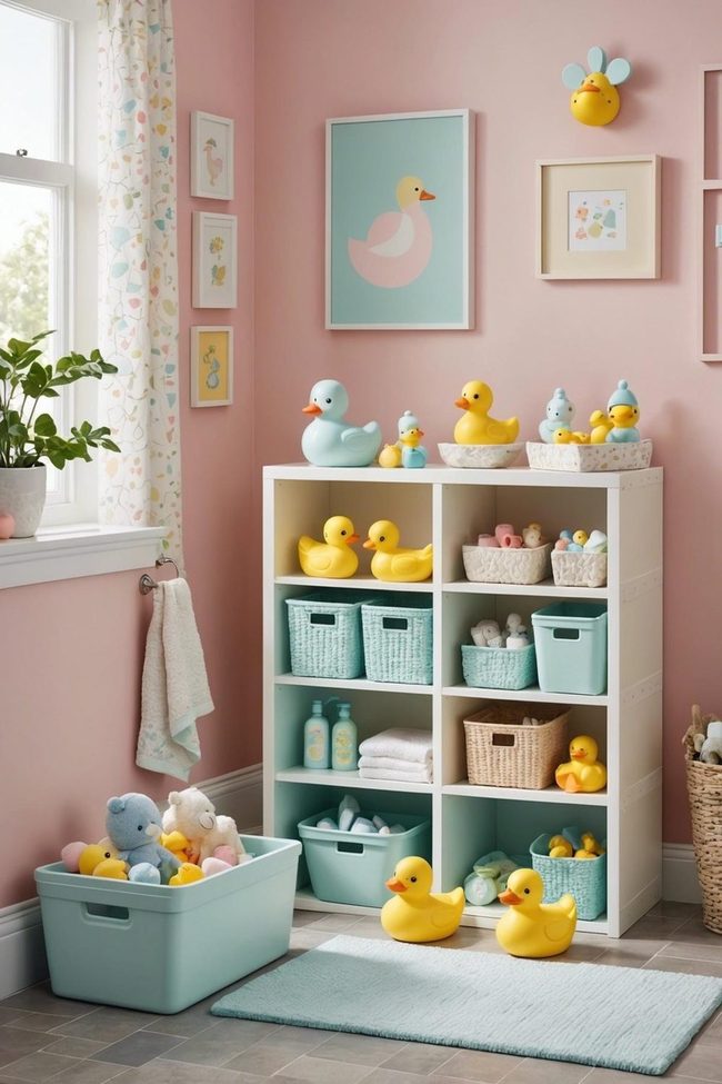 Pastel Blocks and Toy Bathroom