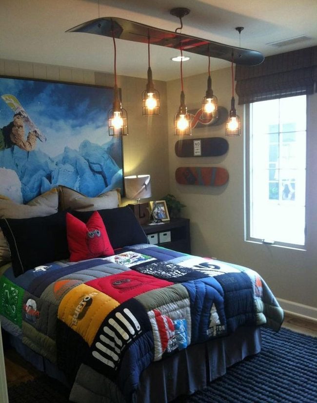Skateboard Shelf Statement Lighting