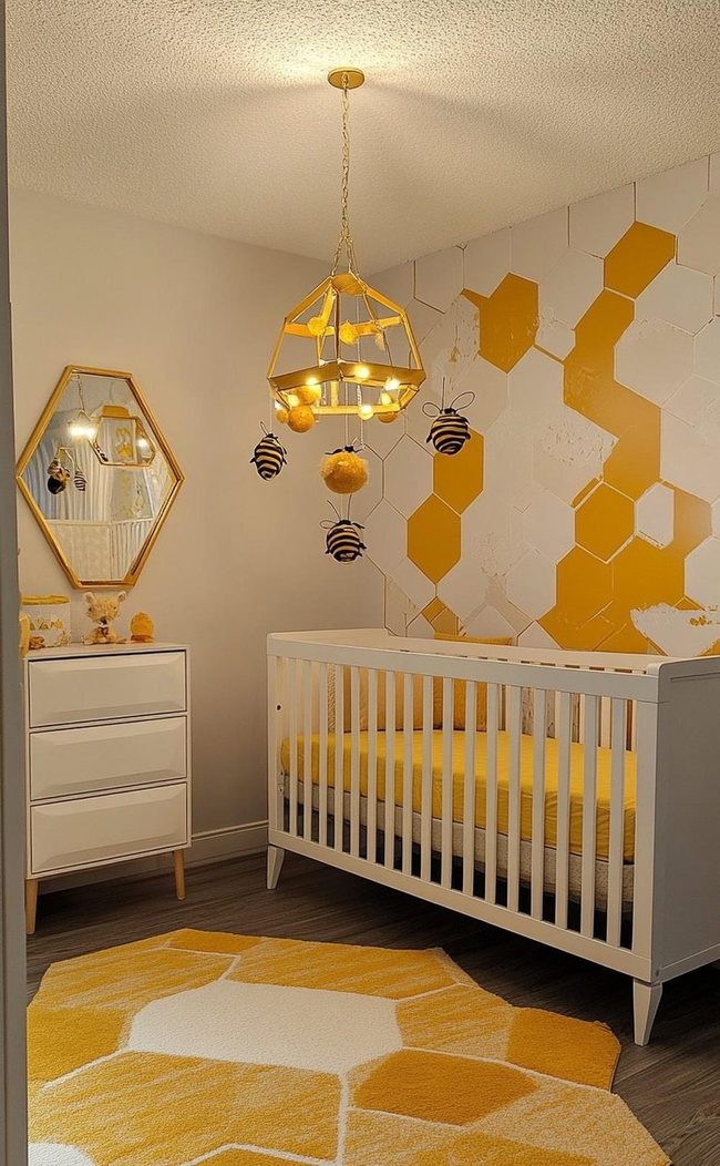 Golden Bee Chandelier Statement