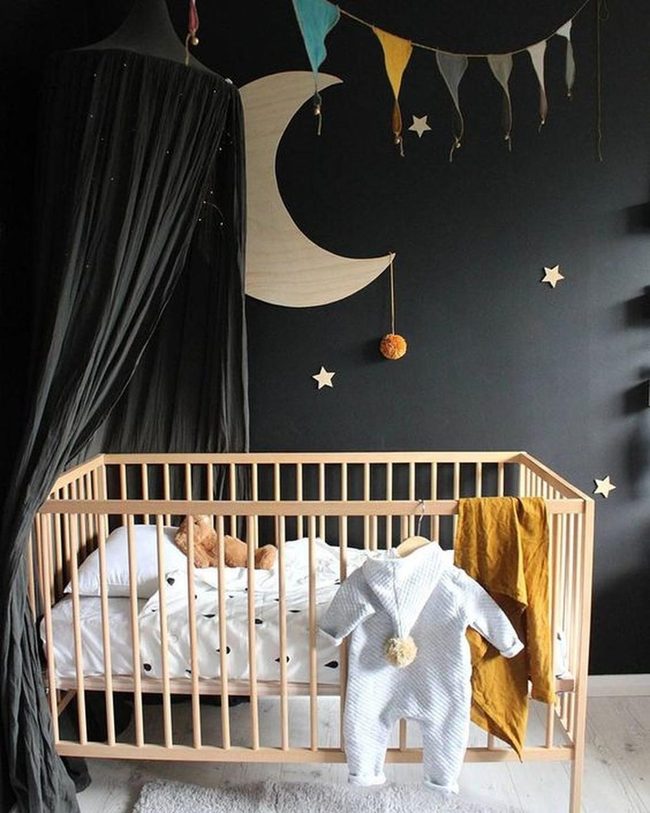 Wooden Stars, Navy Nursery