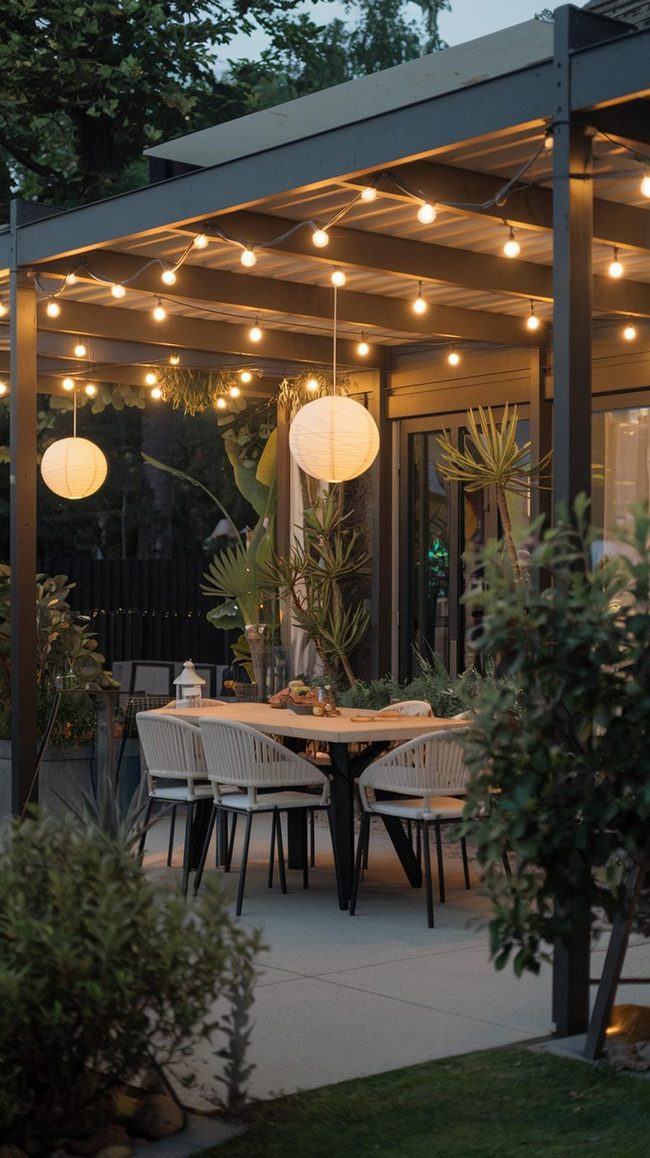 Layered Lanterns Transform Outside Dining