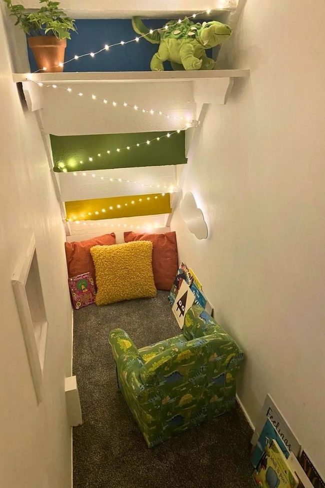 Dinosaur Armchair Under Staircase