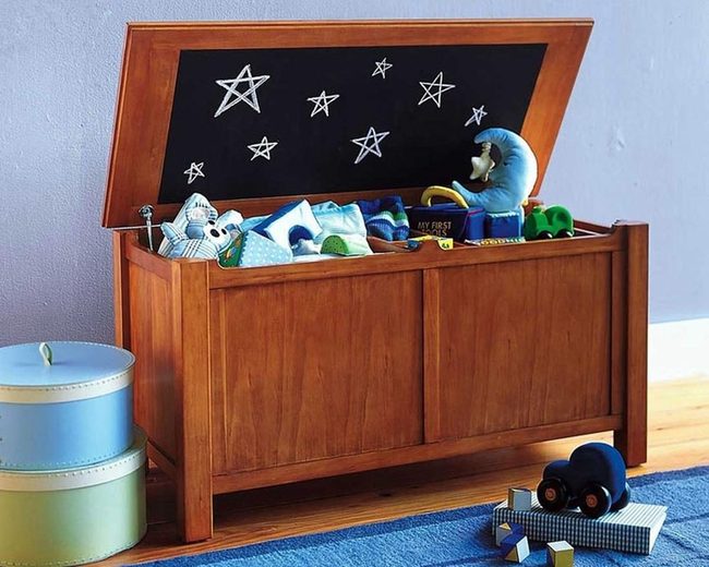 Toy Chest With Hidden Blackboard