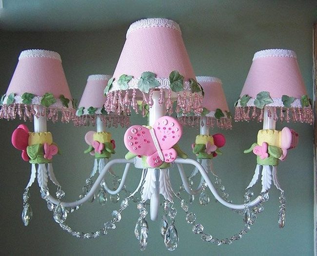 Purple Butterfly Flower Chandelier