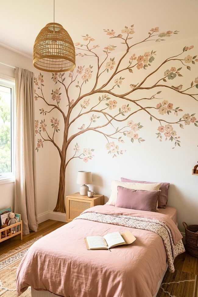 Flowering Tree With Corner Branches
