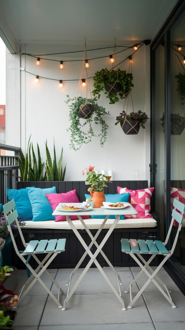 Compact Bistro Balcony Dining