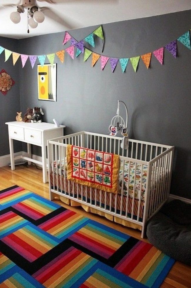 Rainbow Nursery On Dark Gray