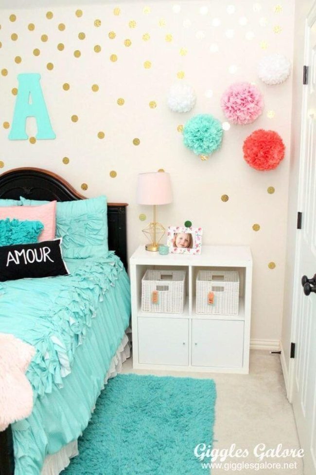 Golden Polka Dot Statement Wall