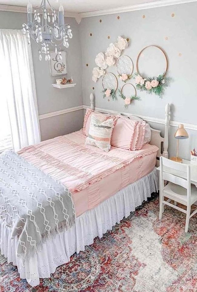 Gold-Speckled Gray With Pink Ruffles