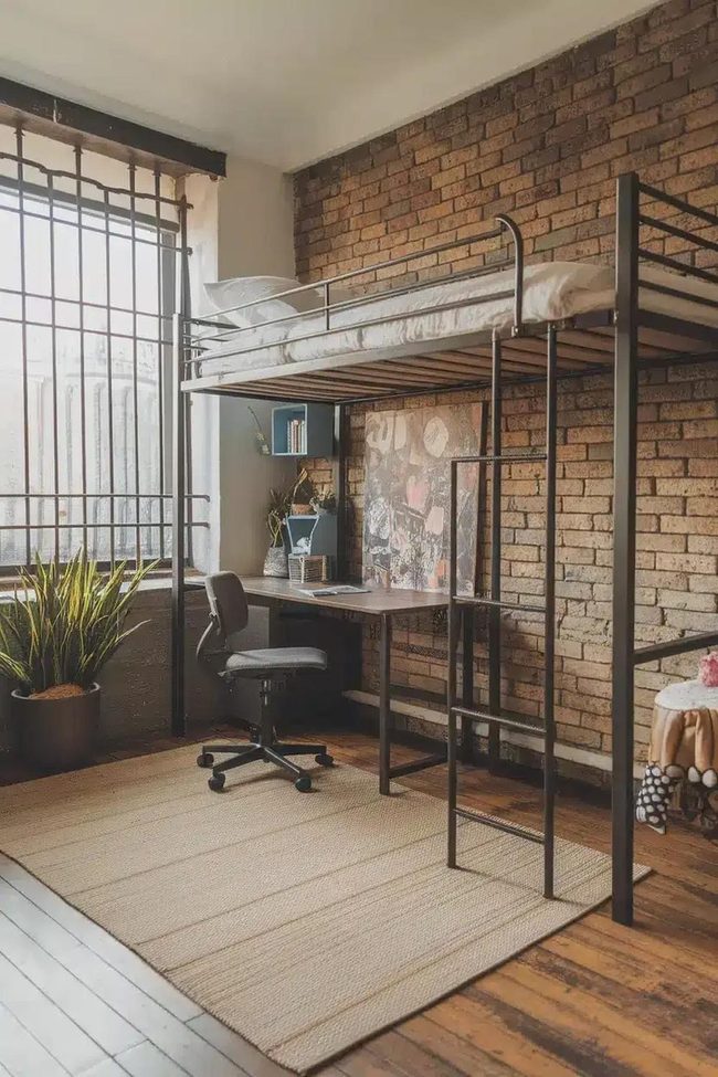 Chrome And Brick Industrial Loft