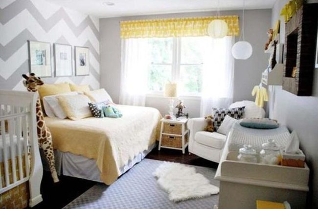 Gray Chevron, Sunshine Yellow Nursery