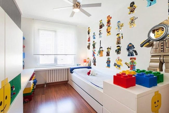Oversized Lego Decals On White