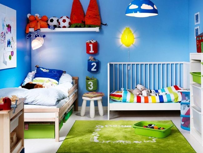 Blue And Green Kids' Room
